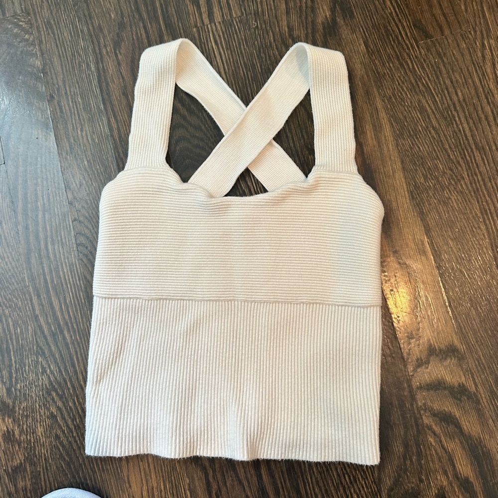 Abercrombie & Fitch Ottoman Ribbed Sweater Cross-Back Tank size S